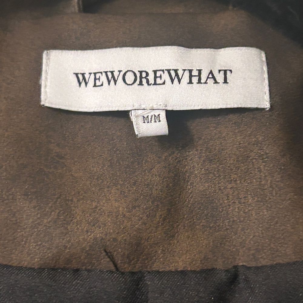 WeWoreWhat Dark Brown Patina Cropped Blazer - Picture 3 of 10